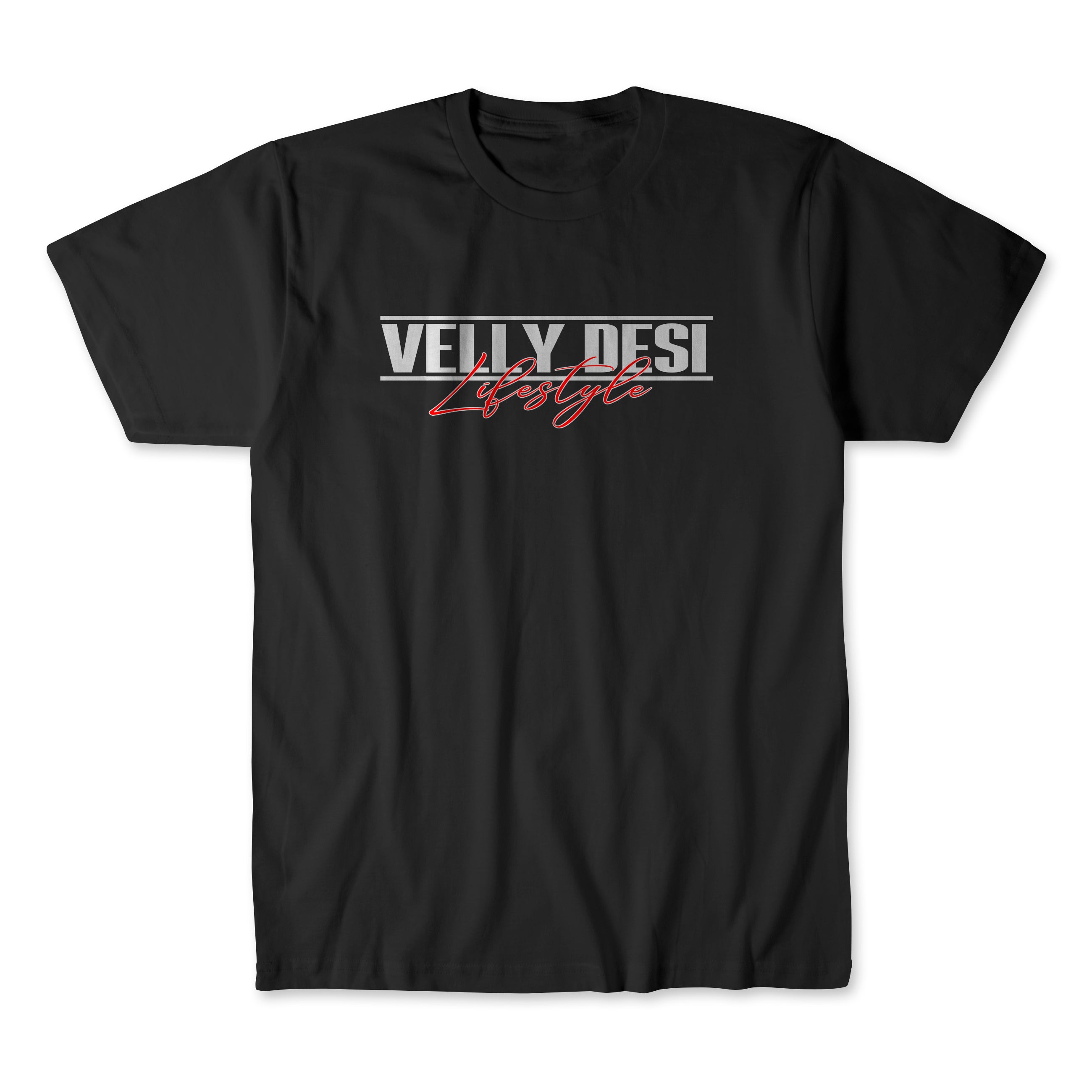 Velly Desi Lifestyle T Shirt (Black/Red)