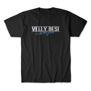 Velly Desi Lifestyle T Shirt (Black/Blue)