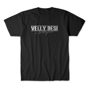Velly Desi Lifestyle T Shirt (Black/Black)