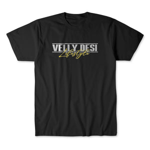 Velly Desi Lifestyle T Shirt (Black/Yellow)