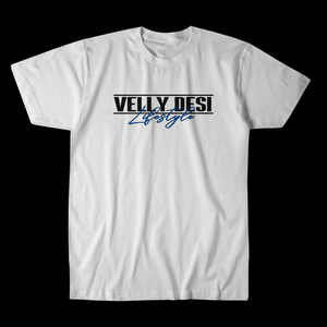 Velly Desi Lifestyle T Shirt (Blue/White)