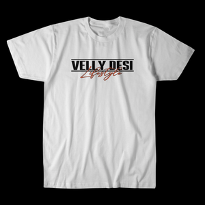 Velly Desi Lifestyle T Shirt (Orange/White)