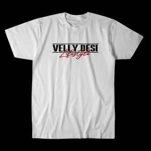 Velly Desi Lifestyle T Shirt (Red/White)