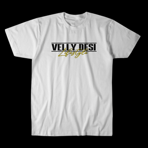 Velly Desi Lifestyle T Shirt (Yellow/White)